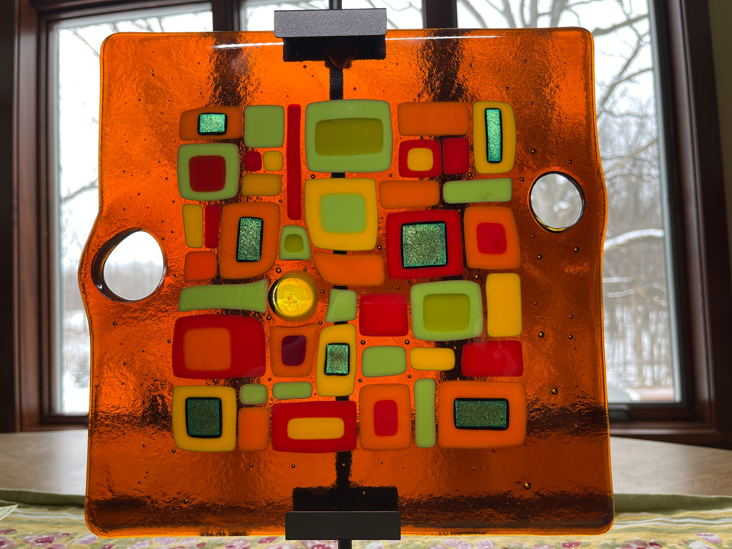 Fused Glass Contemporary Art Panel
