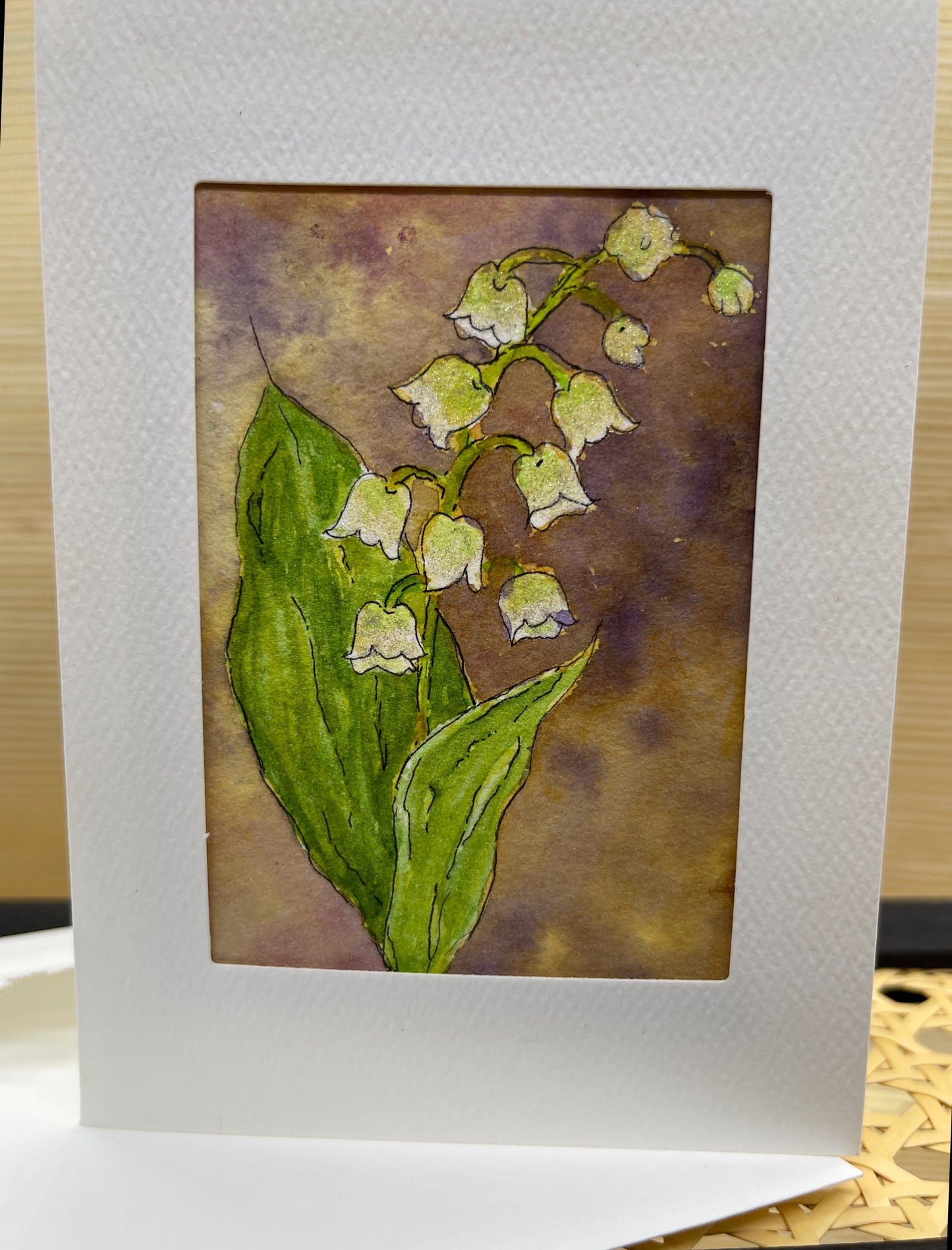 Sketchbook Watercolor Series: Lily of the Valley Notecard