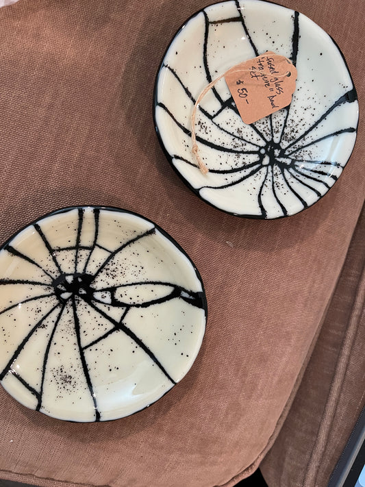 Fyr Bal Fused glass fracture bowl; set of two $50