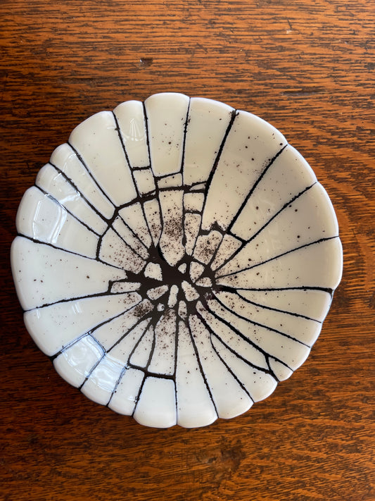 Fused glass: "Through the cracks"