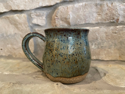 Stoneware coffee mug shades of blue P1003
