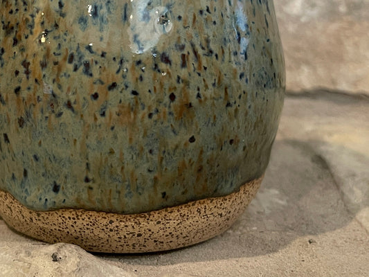 Stoneware coffee mug shades of blue P1003