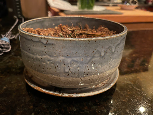 Fyr Bal Pottery Flower Pot Plate $40