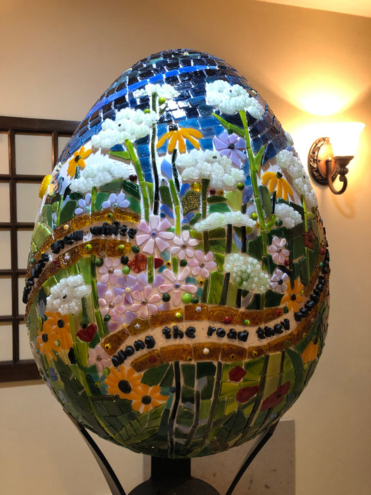 Glass Mosaic "When Poppies Played" 2025 Eggstravaganza