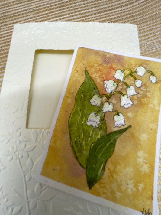 Sketchbook watercolor series notecard/envelope: Lily of the Valley  #1013LV